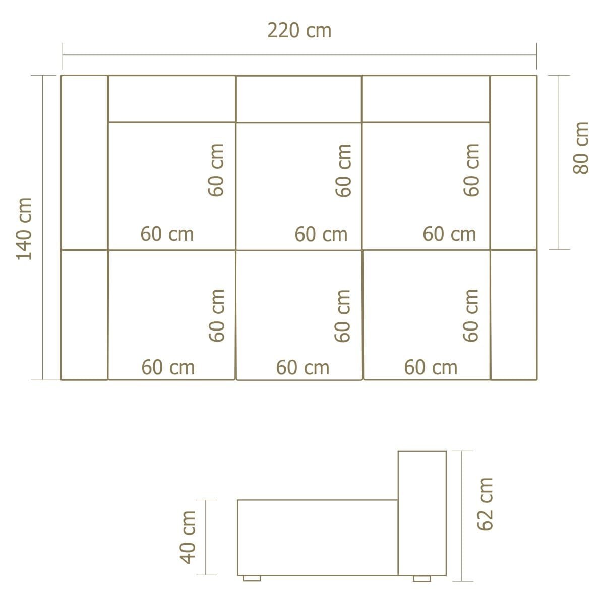 Wymiary mebla Holiday