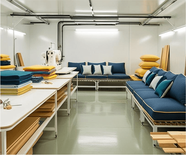 Warsztat tapicerski z narzędziami i taninami Sofpol polskie meble tapicerowane