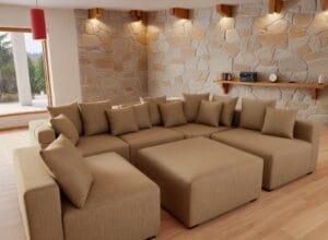 Kanapa złożona w funkcję spania - Sunrise